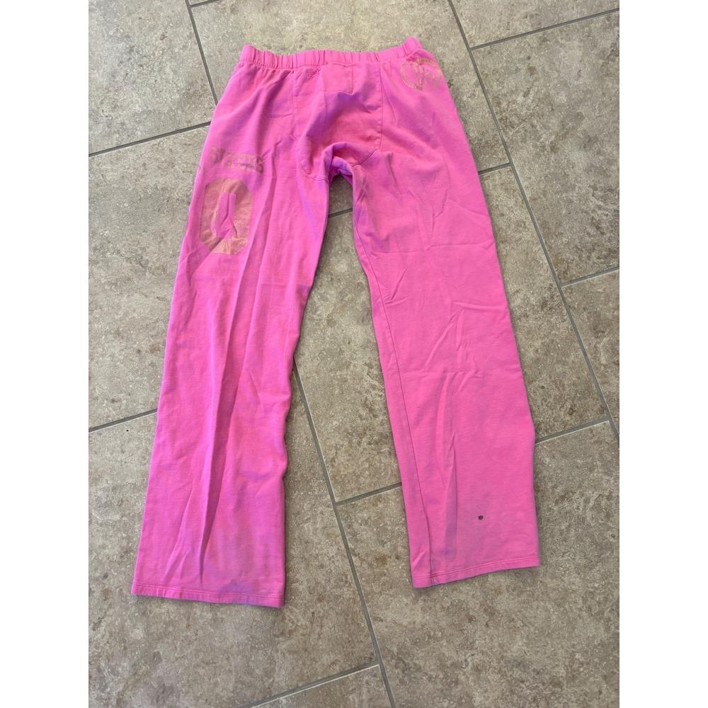 Victoria's Secret PINK Sweatpants XS Pink Gold Foil Graphic Wide Leg Joggers